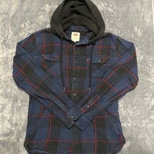 Size Medium Flannel Hoodie